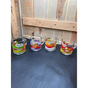 Vintage McDonalds 1978 Garfield Comic Glass Mugs Set